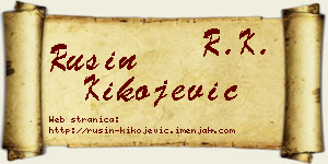 Rusin Kikojević vizit kartica